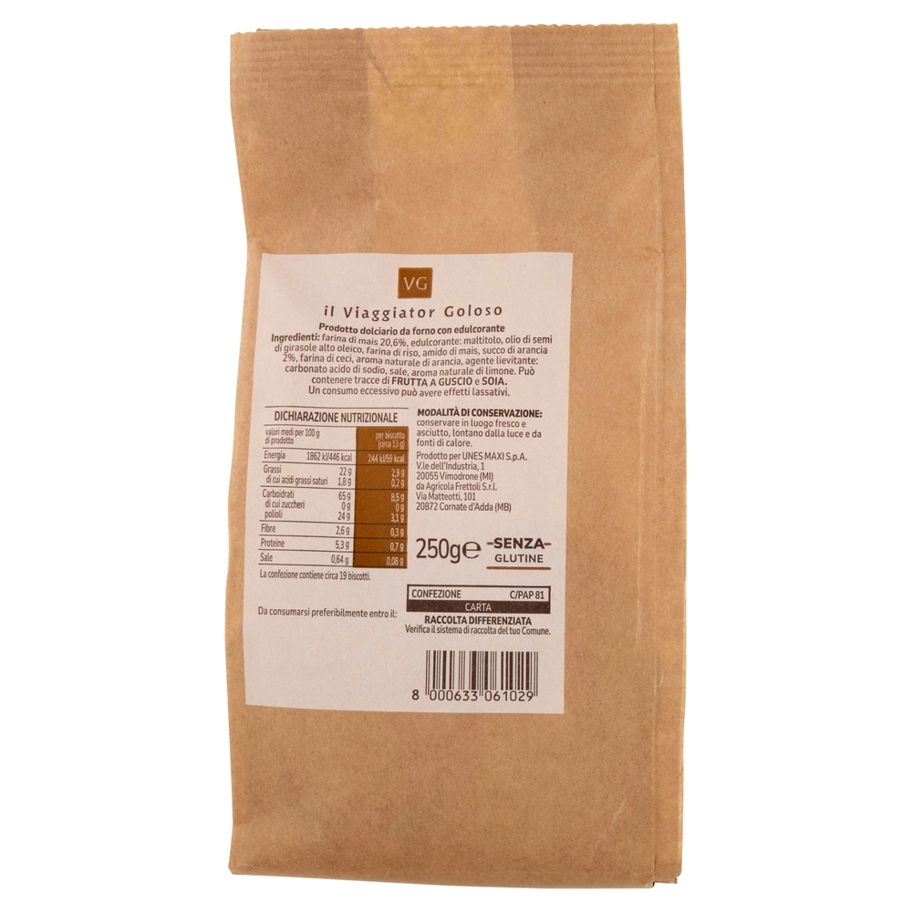 Biscotti di Mais all' Arancia 100% Vegetali Senza Zuccheri aggiunti Il Viaggiator Goloso